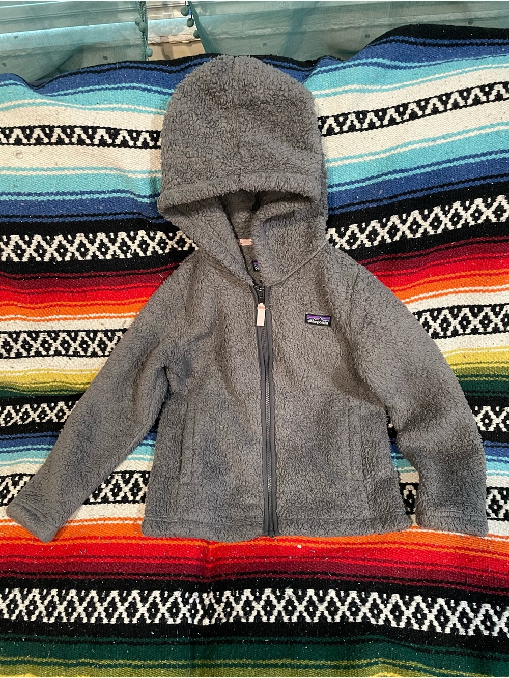 Patagonia Gray Kids' Sherpa Hoodie Jacket